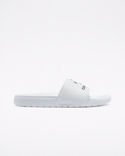 Women's Converse All Star Slide Sandals White/Black/White | Australia-53187