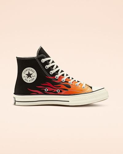 Women's Converse Chuck 70 Archive Print High Top Sneakers Black/Red | Australia-60513