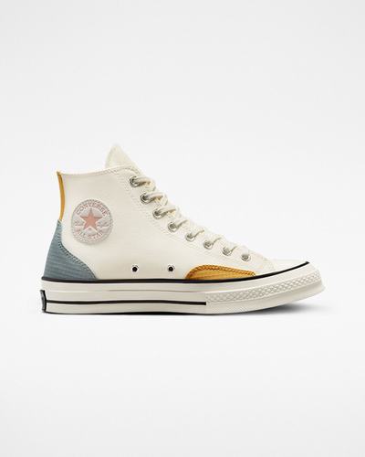 Women's Converse Chuck 70 Color Block High Top Sneakers Beige/Grey/Yellow | Australia-06342