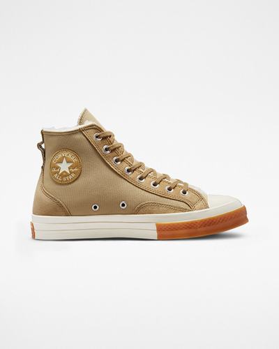 Women's Converse Chuck 70 Lined Colorblock High Top Sneakers Khaki | Australia-31826