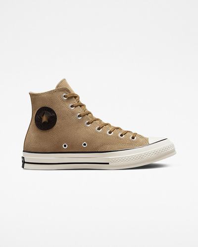 Women's Converse Chuck 70 Suede High Top Sneakers Brown/Black | Australia-47695