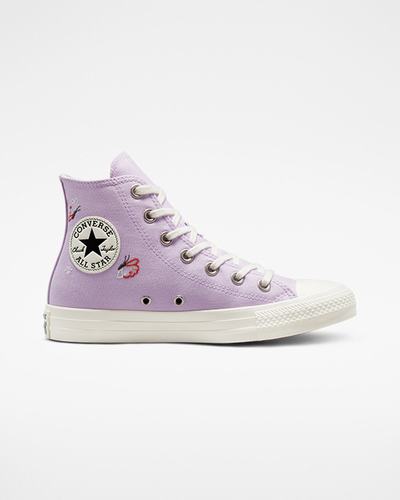 Women's Converse Chuck Taylor All Star Butterfly Wings High Top Sneakers Purple/Black | Australia-32497