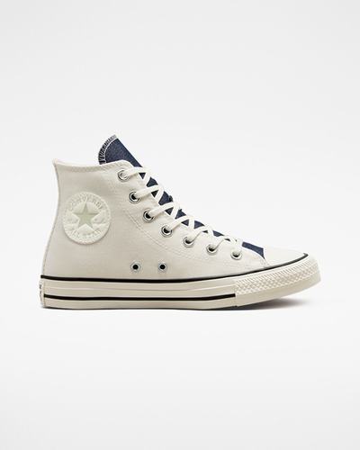 Women's Converse Chuck Taylor All Star Denim High Top Sneakers Beige/Navy/Olive | Australia-25803