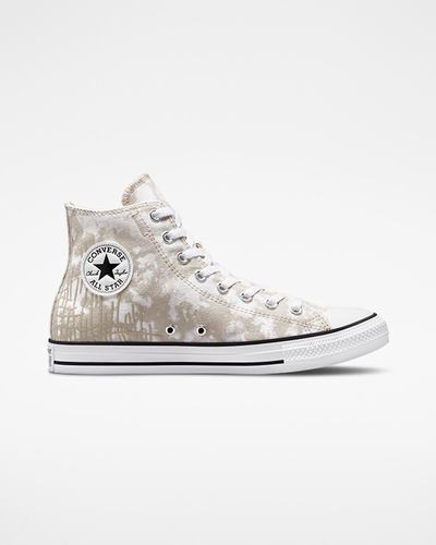 Women's Converse Chuck Taylor All Star Dip Dye High Top Sneakers Grey/White/Black | Australia-67342