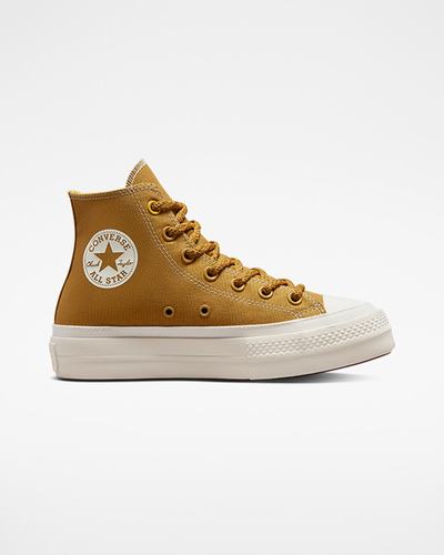 Women's Converse Chuck Taylor All Star Lift High Top Sneakers Orange/Yellow | Australia-01573