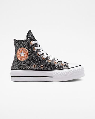 Women's Converse Chuck Taylor All Star Lift High Top Sneakers Black/Copper/White | Australia-12465