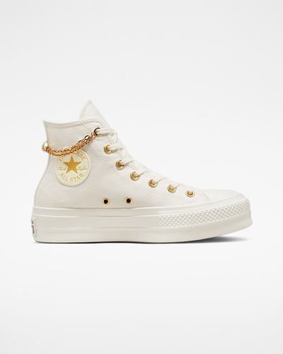 Women's Converse Chuck Taylor All Star Lift High Top Sneakers Beige/Yellow | Australia-13940