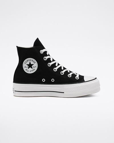 Women's Converse Chuck Taylor All Star Lift High Top Sneakers Black/White | Australia-17580