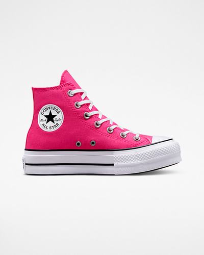 Women's Converse Chuck Taylor All Star Lift High Top Sneakers Pink/Black/White | Australia-24915