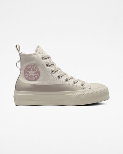 Women's Converse Chuck Taylor All Star Lift High Top Sneakers Beige/Grey | Australia-42098