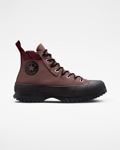 Women's Converse Chuck Taylor All Star Lugged 2.0 Rugged Basics High Top Sneakers Brown/Deep Burgundy | Australia-47235