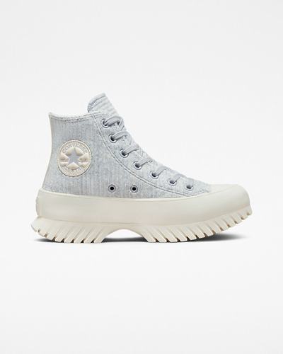 Women's Converse Chuck Taylor All Star Lugged 2.0 Velour High Top Sneakers Blue | Australia-52690