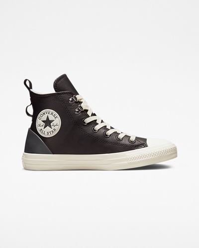 Women's Converse Chuck Taylor All Star Leather Hike High Top Sneakers Black | Australia-72509