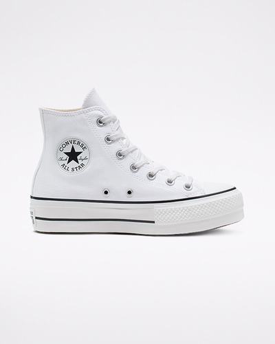 Women's Converse Chuck Taylor All Star Lift High Top Sneakers White/Black/White | Australia-82194