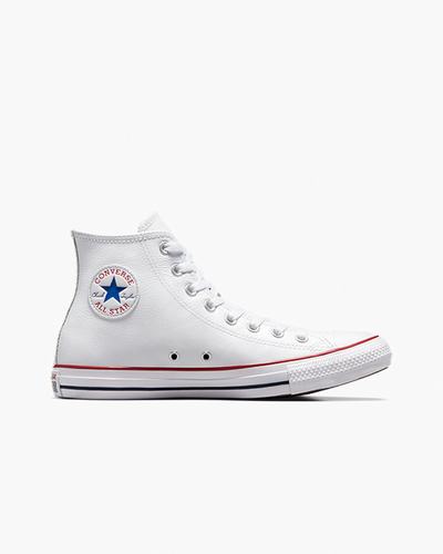 Women's Converse Chuck Taylor All Star Leather High Top Sneakers White | Australia-95321