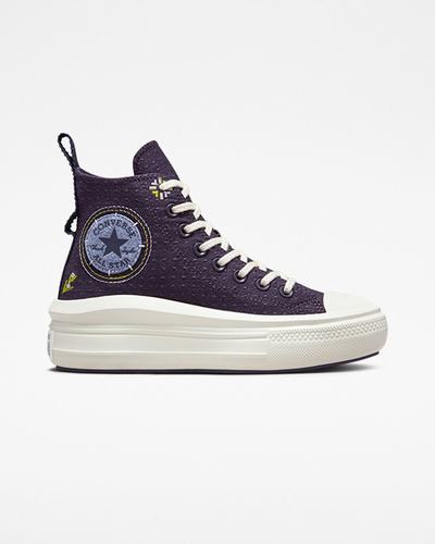 Women's Converse Chuck Taylor All Star Move High Top Sneakers Purple | Australia-03149