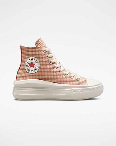 Women's Converse Chuck Taylor All Star Move High Top Shoes Oat Milk/Rhubarb Pie/Egret | Australia-51382