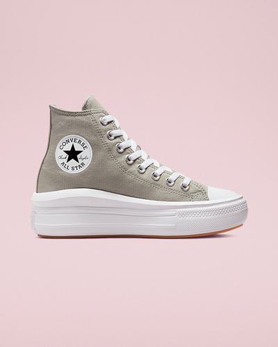 Women's Converse Chuck Taylor All Star Move High Top Sneakers Olive/White | Australia-51980