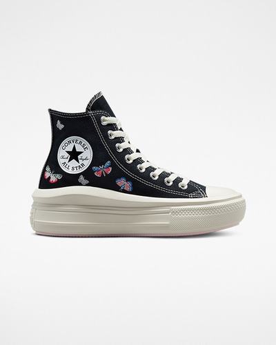 Women's Converse Chuck Taylor All Star Move High Top Sneakers Black/Pink | Australia-65712