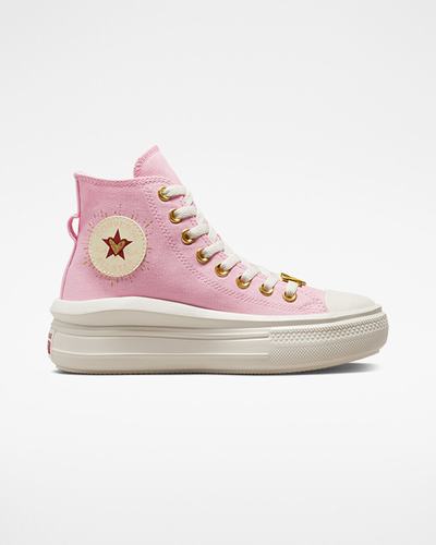 Women's Converse Chuck Taylor All Star Move High Top Sneakers Orange Pink | Australia-74186