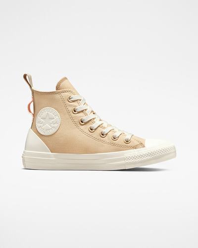 Women's Converse Chuck Taylor All Star Tonal Canvas High Top Sneakers Oat Milk/Egret/Cheeky Coral | Australia-64210