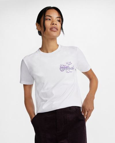 Women's Converse Dreamer Graphic T-Shirts White | Australia-83021