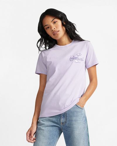 Women's Converse Dreamer Graphic T-Shirts Purple | Australia-94863