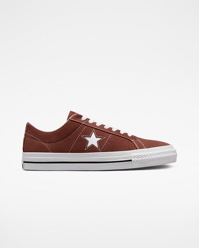 Women's Converse One Star Pro Skate Shoes Red/White/Black | Australia-79126