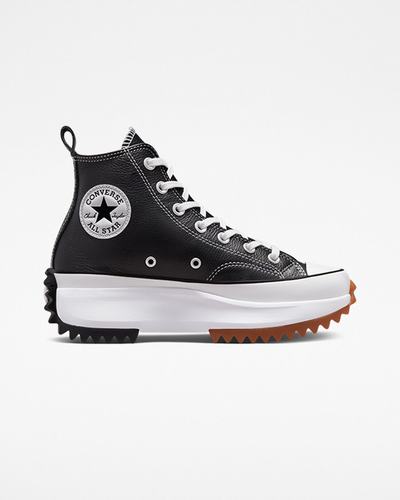 Women's Converse Run Star Hike High Top Sneakers Black/White | Australia-06581