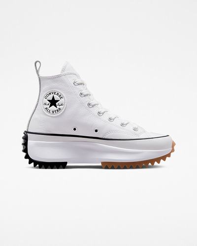 Women's Converse Run Star Hike High Top Sneakers White/Black | Australia-21507