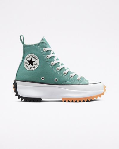 Women's Converse Run Star Hike High Top Sneakers Green/Black/White | Australia-61928