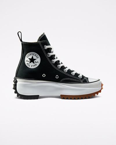 Women's Converse Run Star Hike High Top Sneakers Black/White | Australia-80452