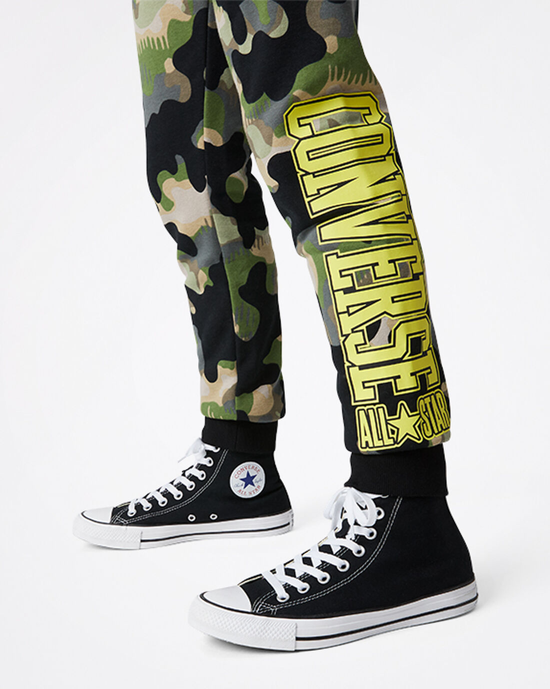 Boys' Converse Camo Jogger Pants Olive | Australia-78653