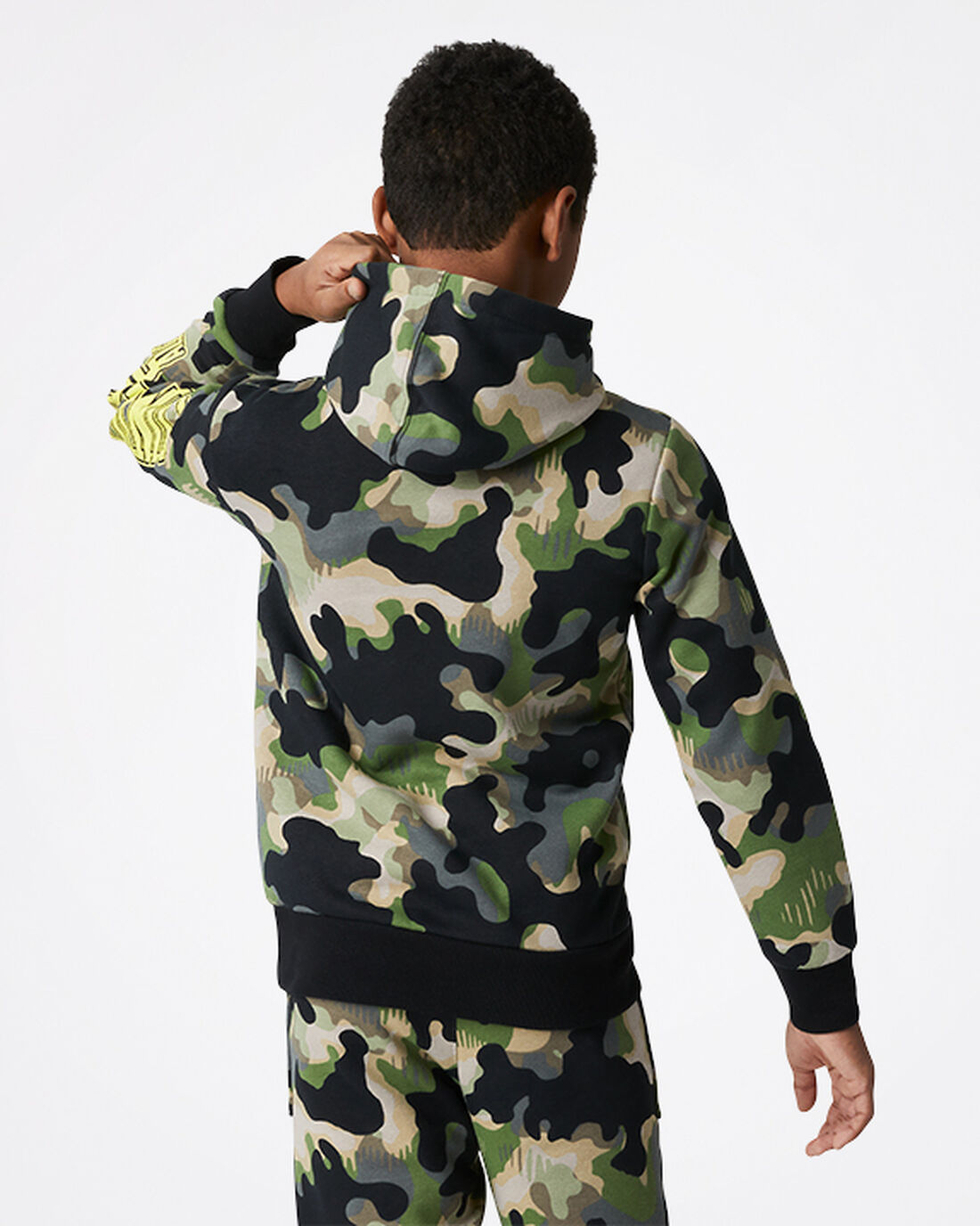 Boys' Converse Camo Pullover Hoodies Olive | Australia-64015