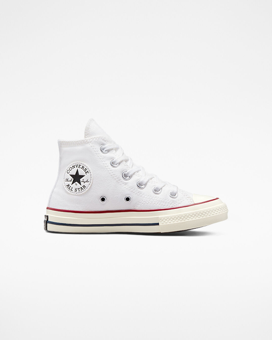 Boys\' Converse Chuck 70 Vintage Canvas High Top Sneakers White/Dark Red | Australia-86254