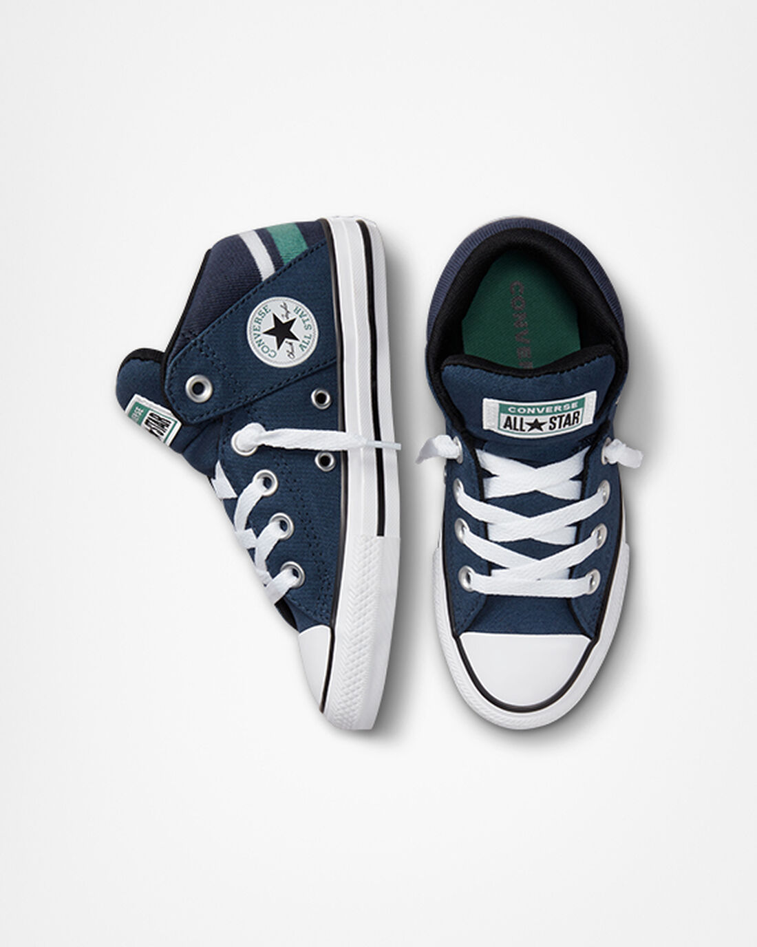 Boys' Converse Chuck Taylor All Star Axel Varsity Club High Top Sneakers Navy/White | Australia-08167