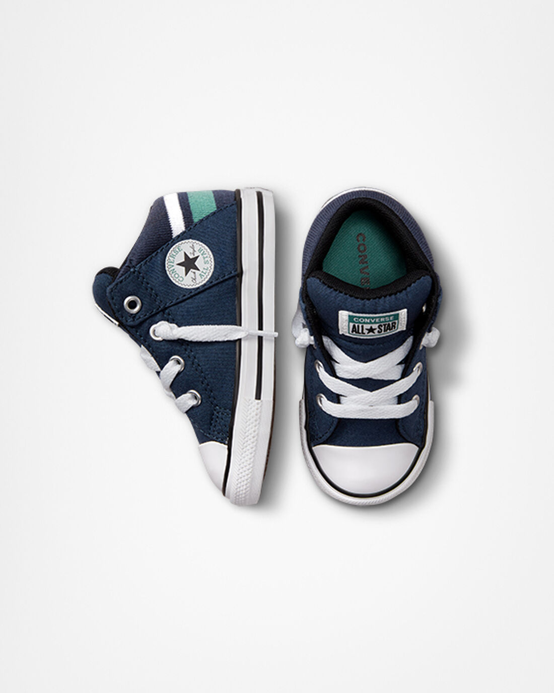 Boys' Converse Chuck Taylor All Star Axel Varsity High Top Sneakers Navy/White | Australia-50819