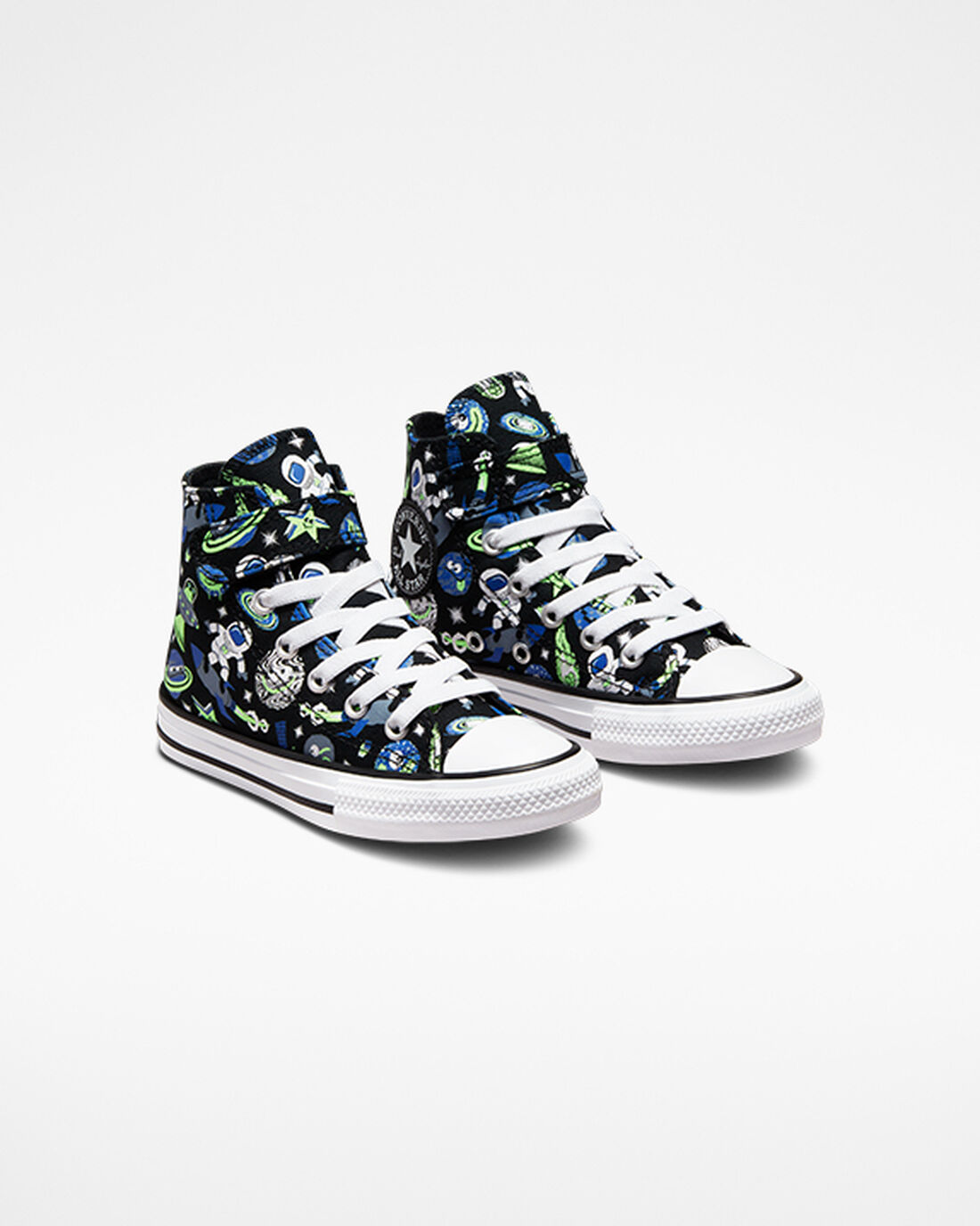 Boys' Converse Chuck Taylor All Star Easy-On Space Cruiser High Top Sneakers Black/Blue/Green | Australia-10597