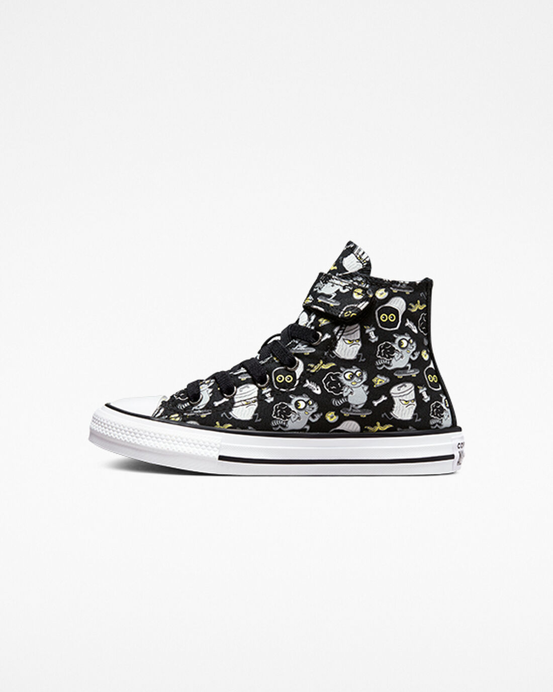 Boys' Converse Chuck Taylor All Star Easy-On Raccoons High Top Sneakers Black/Grey | Australia-16870