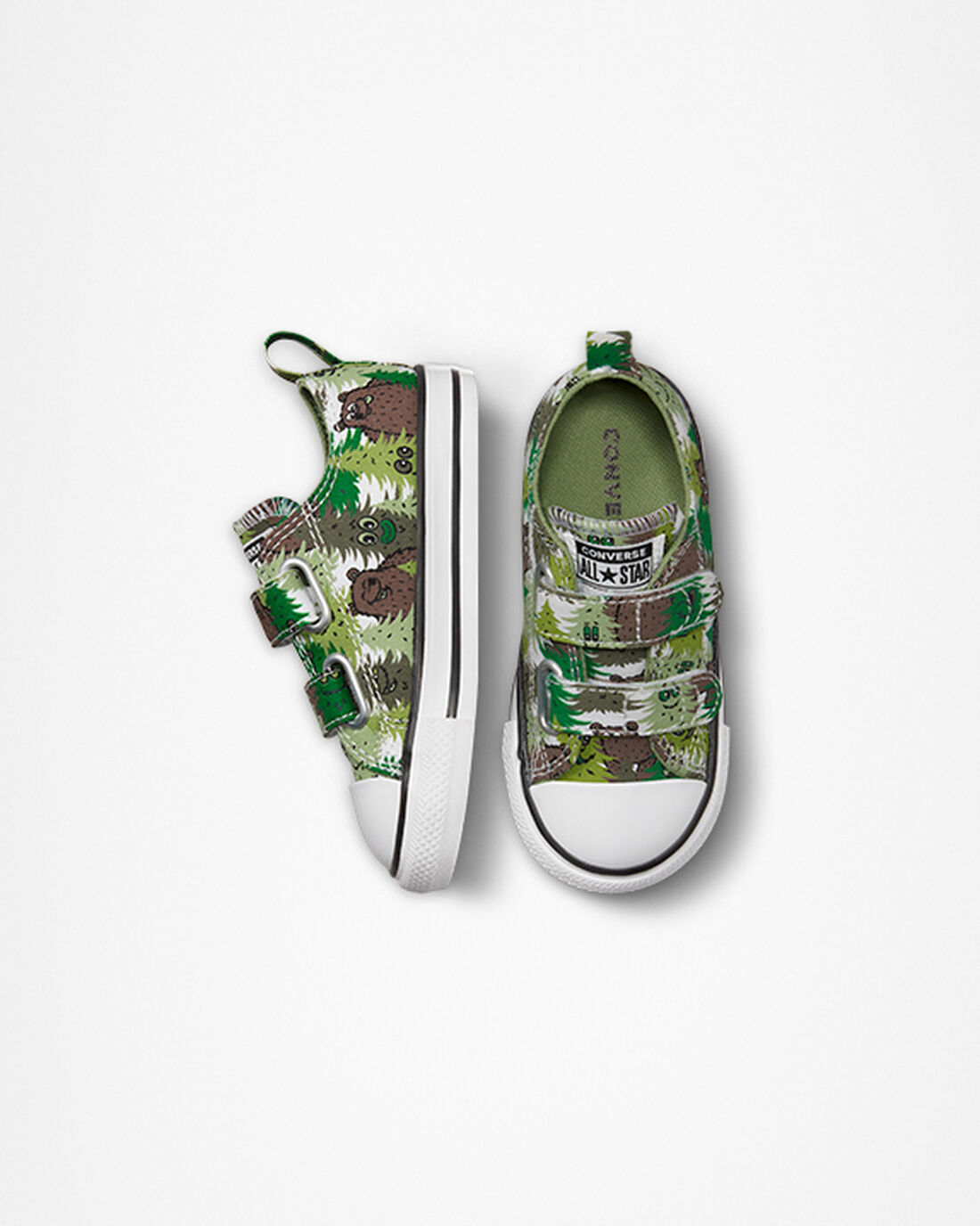 Boys' Converse Chuck Taylor All Star Easy-On Forest Camo Sneakers White/Green | Australia-45761