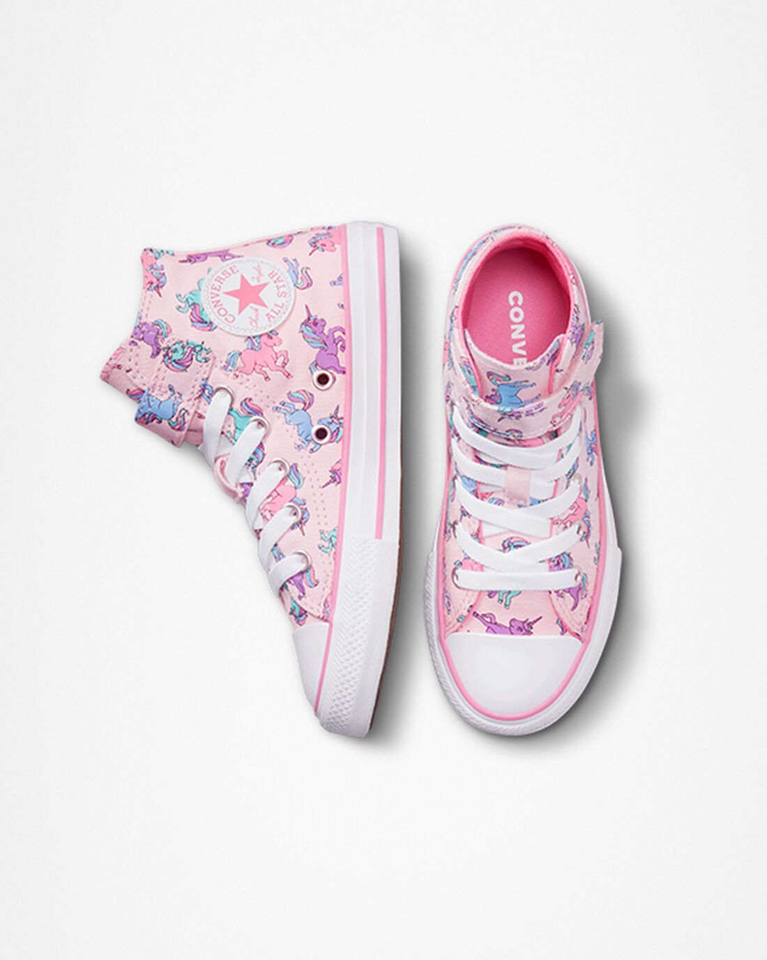 Boys' Converse Chuck Taylor All Star Easy-On Unicorns High Top Sneakers Pink/Blue | Australia-93820