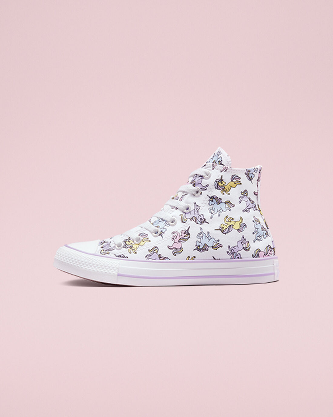 Boys' Converse Chuck Taylor All Star Unicorns High Top Sneakers White/Grey Purple | Australia-39816