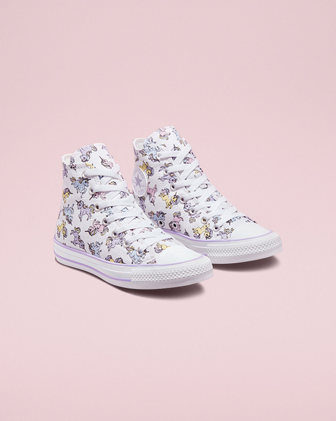 Boys' Converse Chuck Taylor All Star Unicorns High Top Sneakers White/Grey Purple | Australia-39816