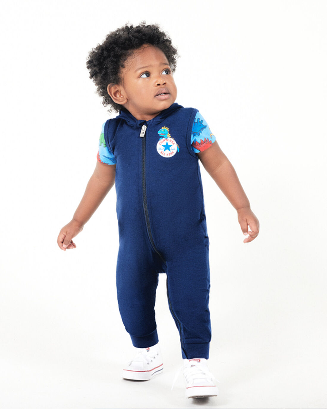 Boys' Converse Dino Explorer Hooded Coverall & Bodysuit Sets Navy | Australia-41632