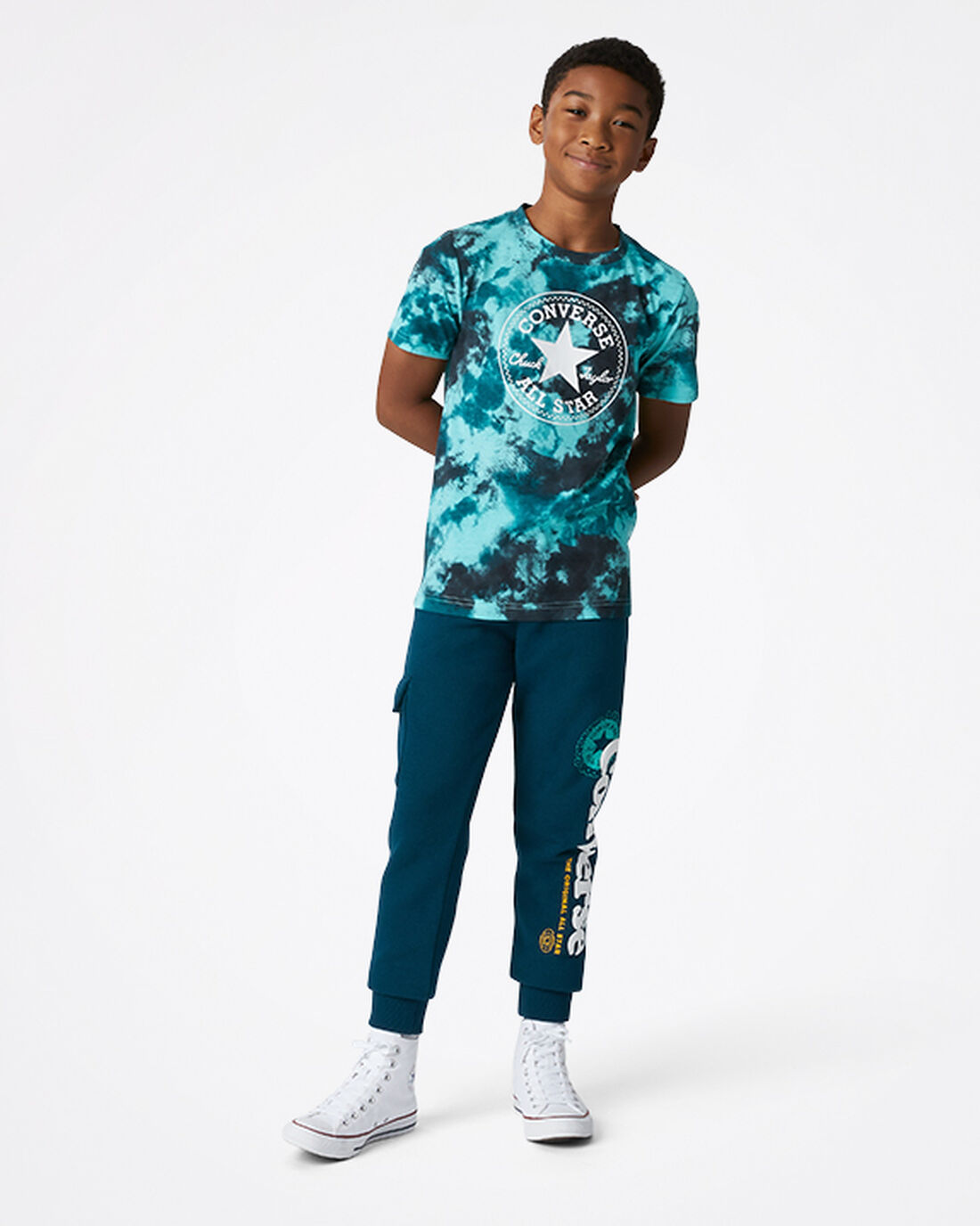 Boys' Converse Into The Wild Fleece Cargo Pants Blue | Australia-08361