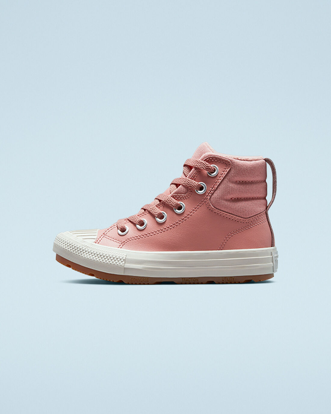 Boys' Converse Leather Chuck Taylor All Star Berkshire Boot Color High Top Sneakers Pink | Australia-08461