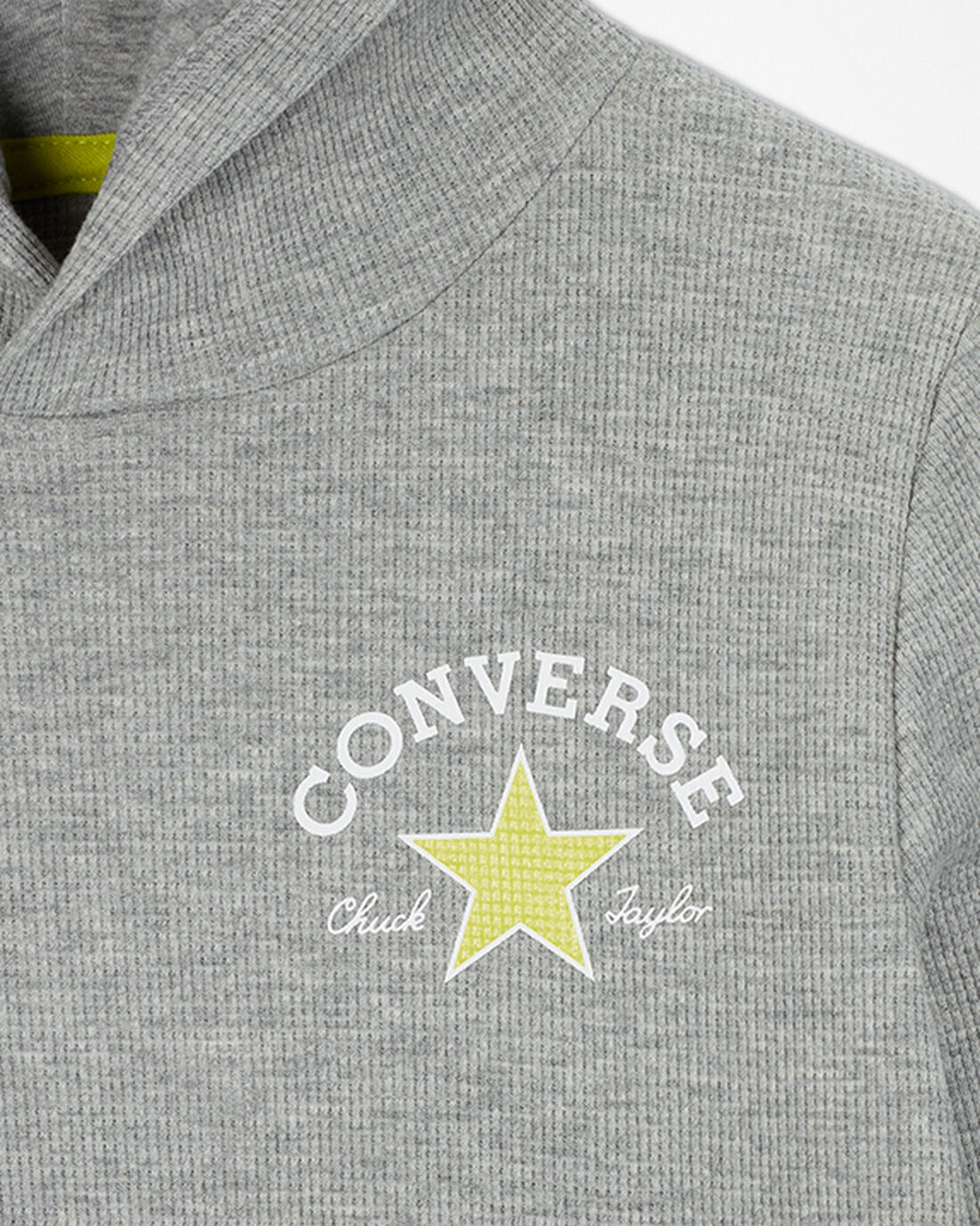 Boys' Converse Long Sleeve Waffle Hoodies Grey | Australia-30752