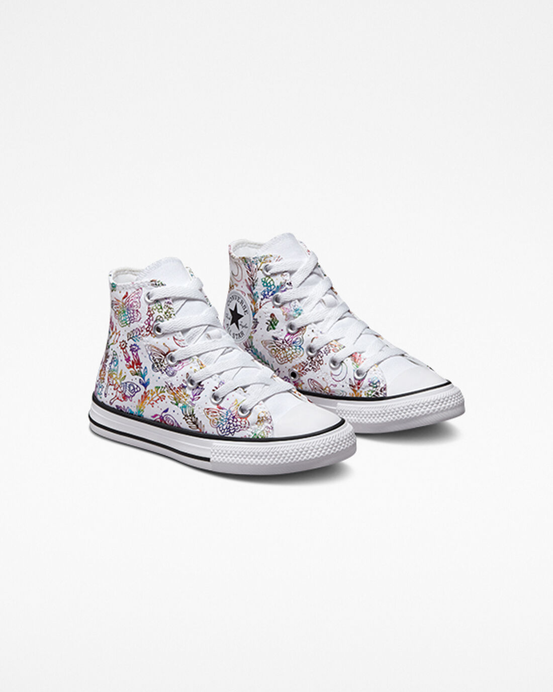 Girls' Converse Chuck Taylor All Star Butterfly Shine High Top Sneakers White/Pink/Purple/Blue | Australia-38420