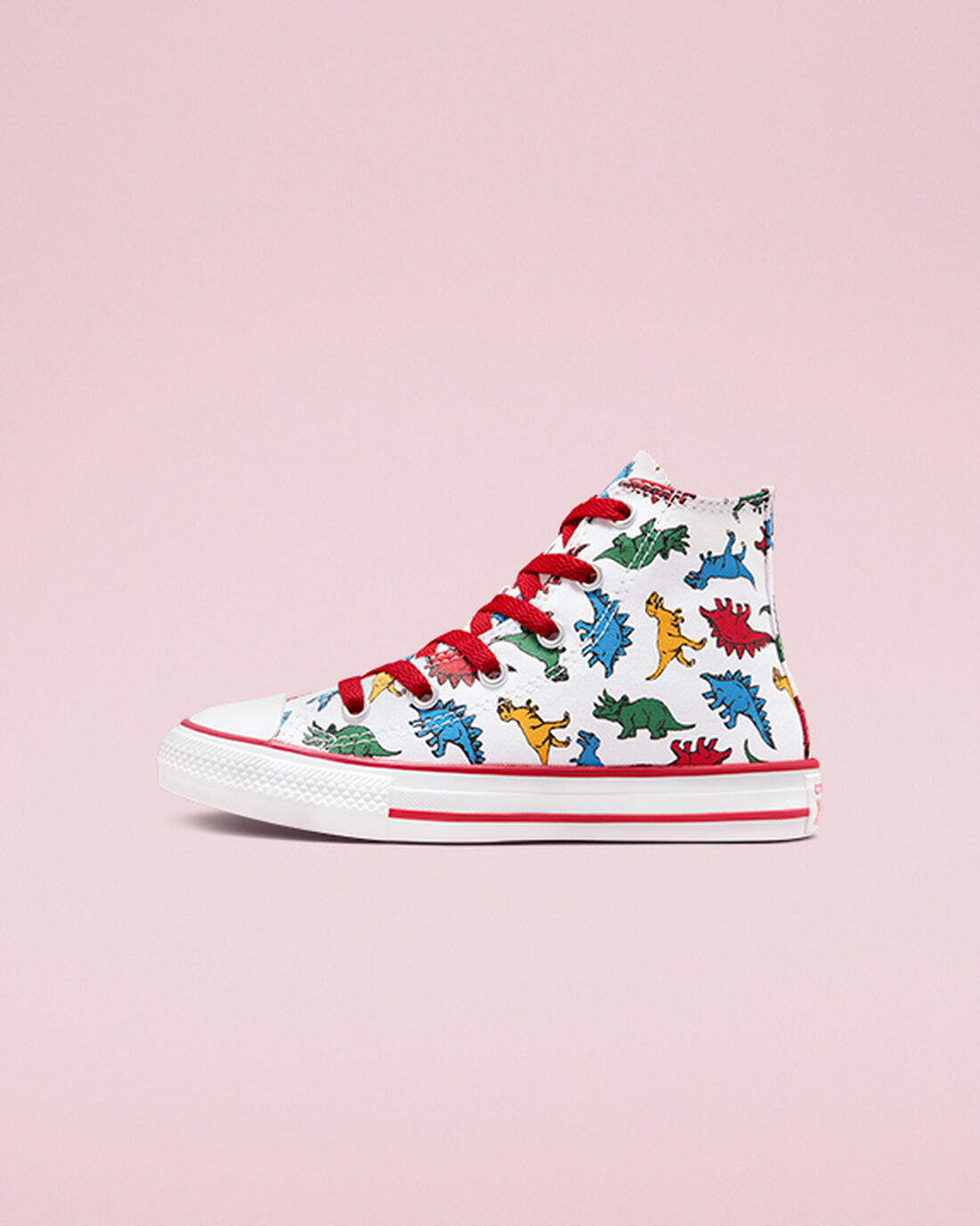 Girls' Converse Chuck Taylor All Star Dinosaurs High Top Sneakers White/Red/Blue | Australia-69871