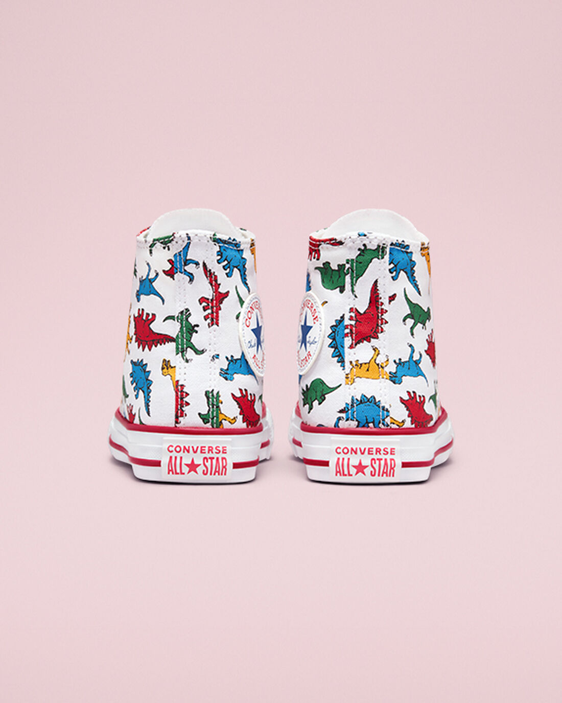 Girls' Converse Chuck Taylor All Star Dinosaurs High Top Sneakers White/Red/Blue | Australia-69871